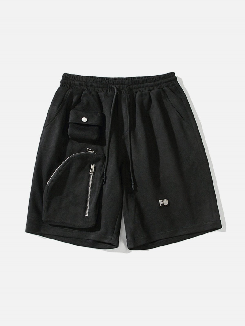 Kaki  Short Aelfric Eden Functional Pocket Design Daim - JNA-0186523